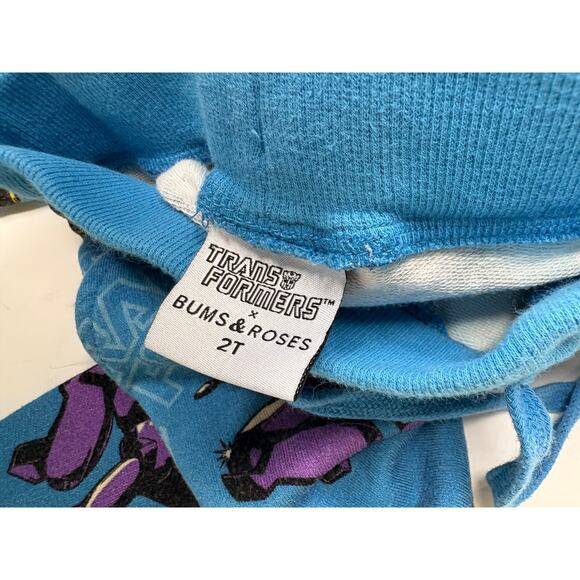 Bums‎ & Roses Transformers 2pc Bamboo Pants Outfit 2T Blue Super Soft Jogger - Picture 5 of 7